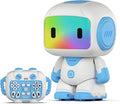GILOBABY Programmable RC Robot Toy for Boys, Rechargeable STEM Astronaut w/LED Face, Voice Recording, Dancing, Remote Jetpack, Gift for 4 5 6 7 8 Year Old Kids（Blue）