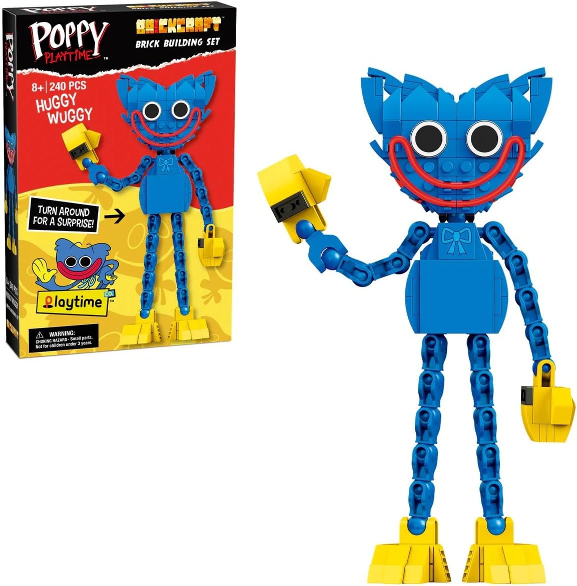 Brickcraft Poppy Playtime Dogday Smiling Critters Building Set, 170 Piece Posable Orange Dog Figure with Sun Medallion, Collectible Indie Horror Game Building Toys Gift for Boys & Girls Ages 8 and Up