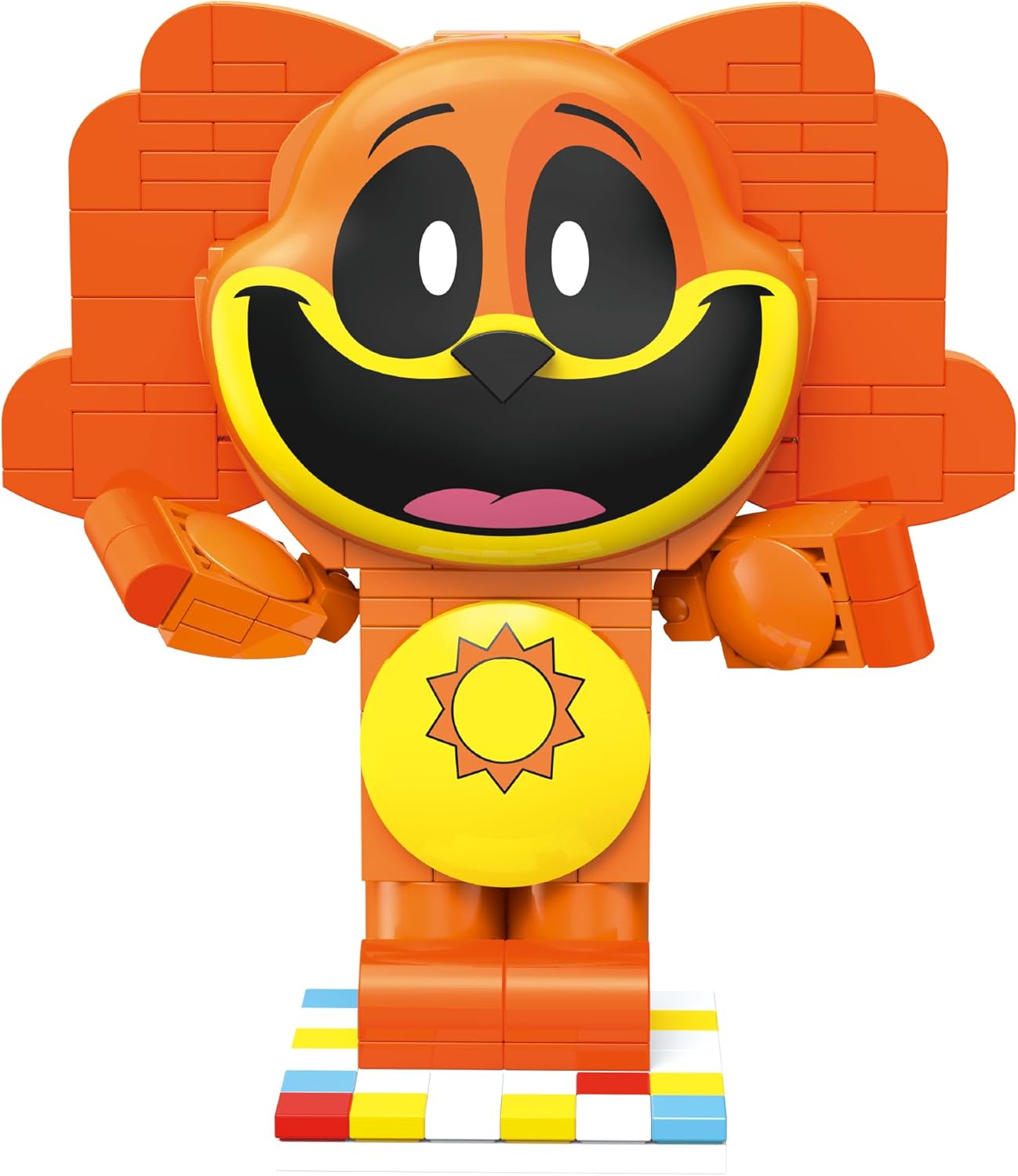 Brickcraft Poppy Playtime Dogday Smiling Critters Building Set, 170 Piece Posable Orange Dog Figure with Sun Medallion, Collectible Indie Horror Game Building Toys Gift for Boys & Girls Ages 8 and Up