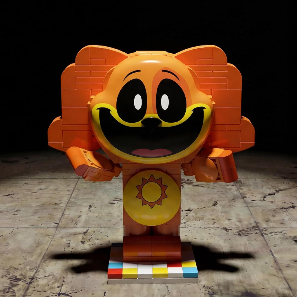 Brickcraft Poppy Playtime Dogday Smiling Critters Building Set, 170 Piece Posable Orange Dog Figure with Sun Medallion, Collectible Indie Horror Game Building Toys Gift for Boys & Girls Ages 8 and Up