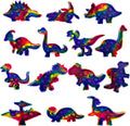 14 Pack Dinosaur Pop Fidget Toys Bulk Party Favors for Kids, Sensory Bubble Poppers ABC Alphabet Learning and Educational Toys Goodie Bags Stuffers Students Classroom Prizes Sensory Toys
