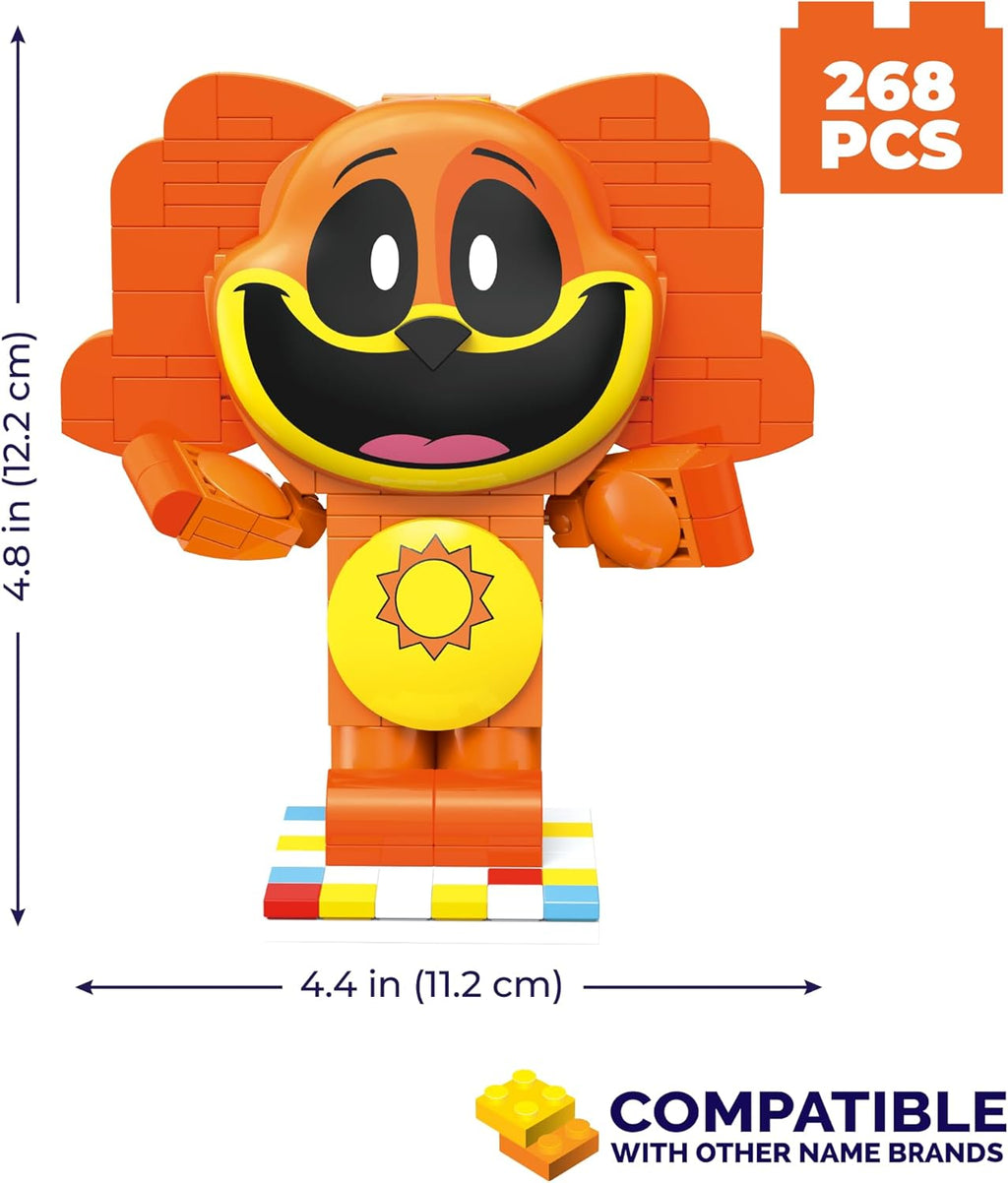 Brickcraft Poppy Playtime Dogday Smiling Critters Building Set, 170 Piece Posable Orange Dog Figure with Sun Medallion, Collectible Indie Horror Game Building Toys Gift for Boys & Girls Ages 8 and Up