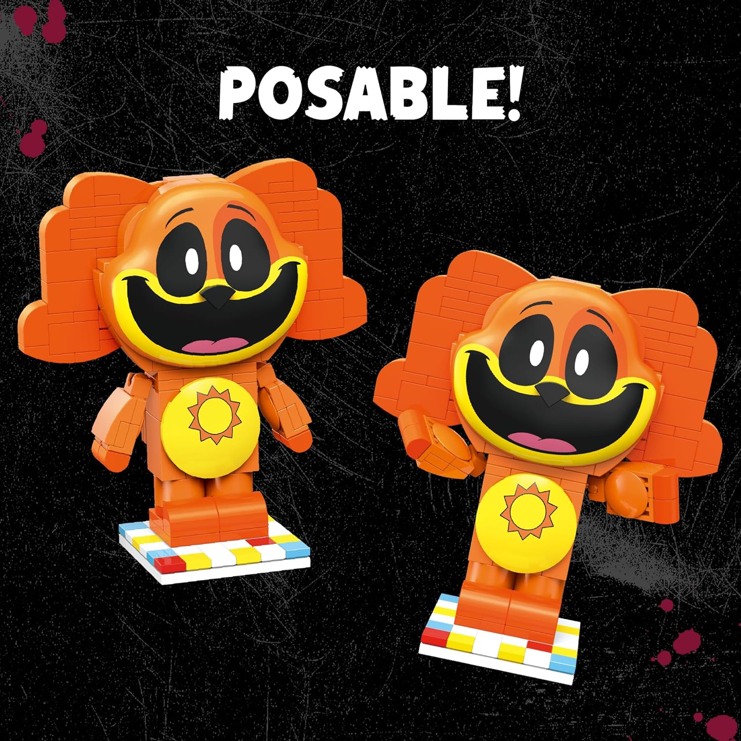 Brickcraft Poppy Playtime Dogday Smiling Critters Building Set, 170 Piece Posable Orange Dog Figure with Sun Medallion, Collectible Indie Horror Game Building Toys Gift for Boys & Girls Ages 8 and Up